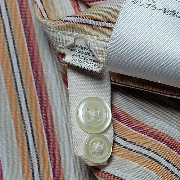 Eddie Bauer Relaxed Fit Mens Red Orange and Brown Button Up Shirt Size XL - Picture 4 of 10